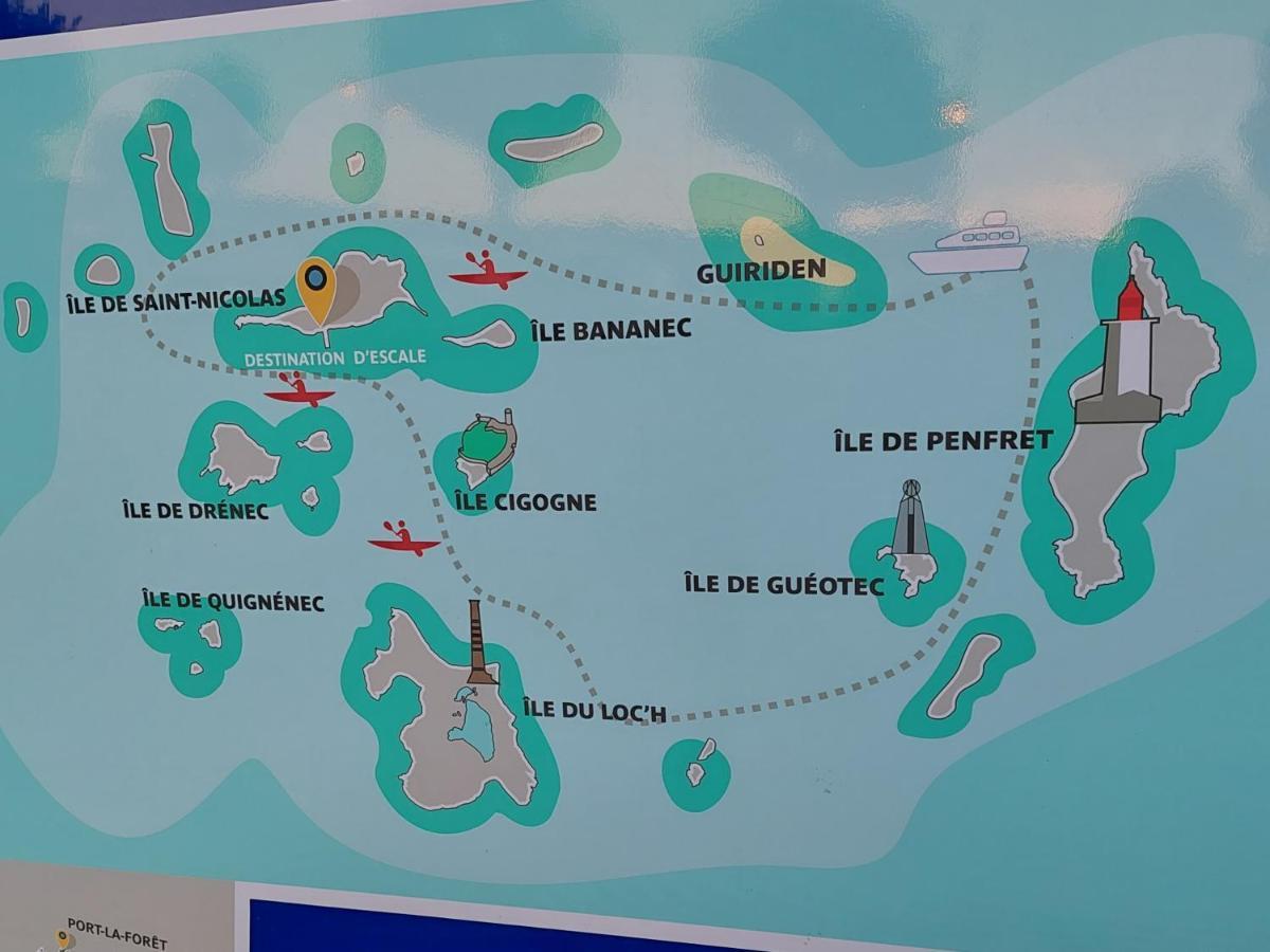 Studio Lumineux Proche Port & Plages Benodet Bagian luar foto